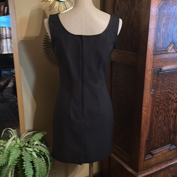 Black Tank Dress Fitted Size 7/8 - Picture 2 of 14